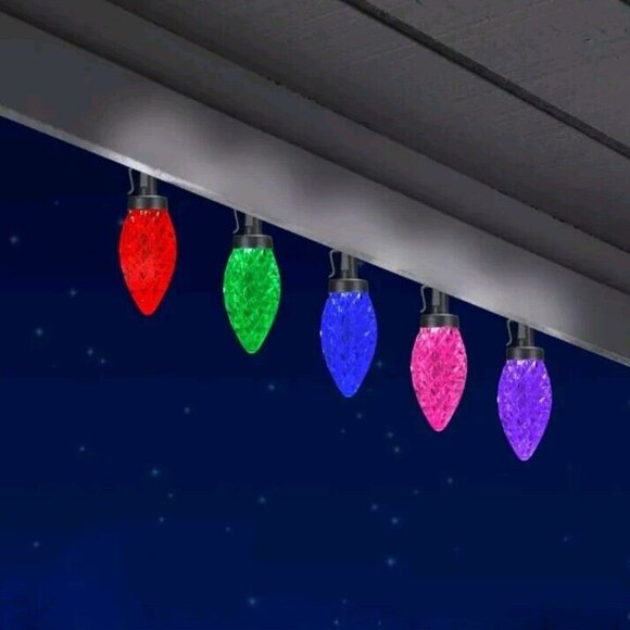 72 Count Color Motion C9 Lightshow Multicolor LED Christmas String Lights Gemmy - Picture 2 of 6